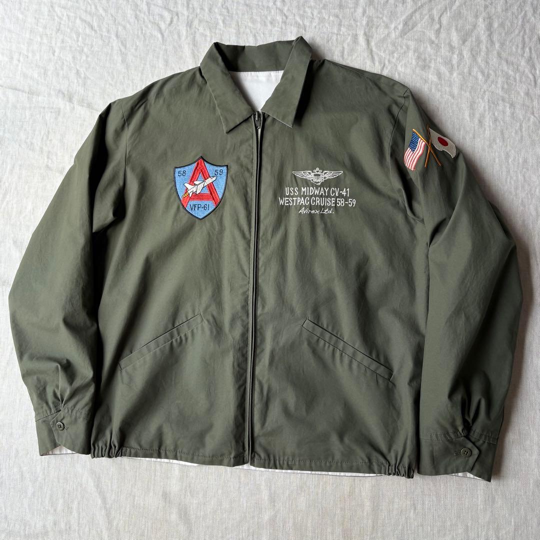 美品 AVIREX アヴィレックス リバーシブル スーべニアジャケット XL