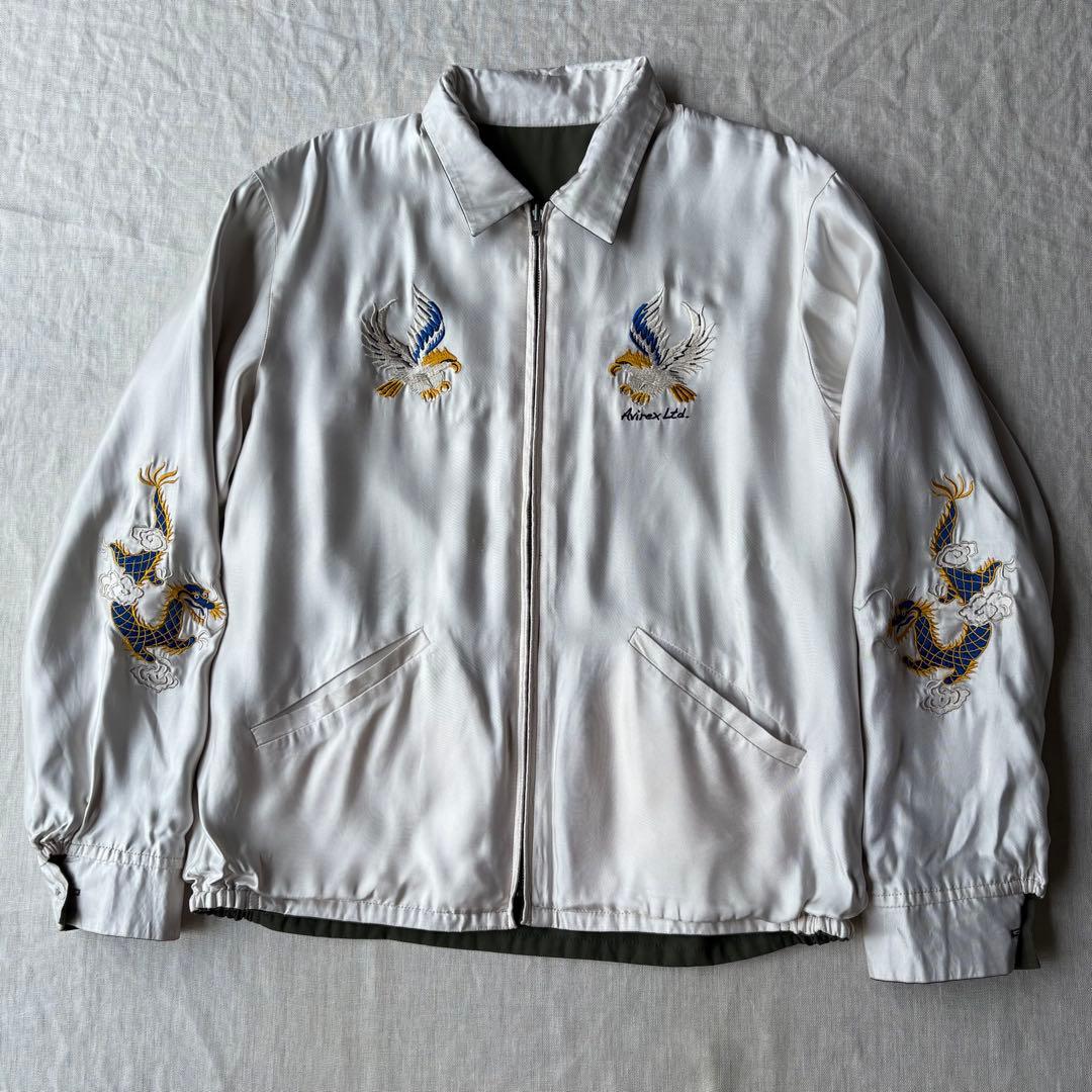 美品 AVIREX アヴィレックス リバーシブル スーべニアジャケット XL