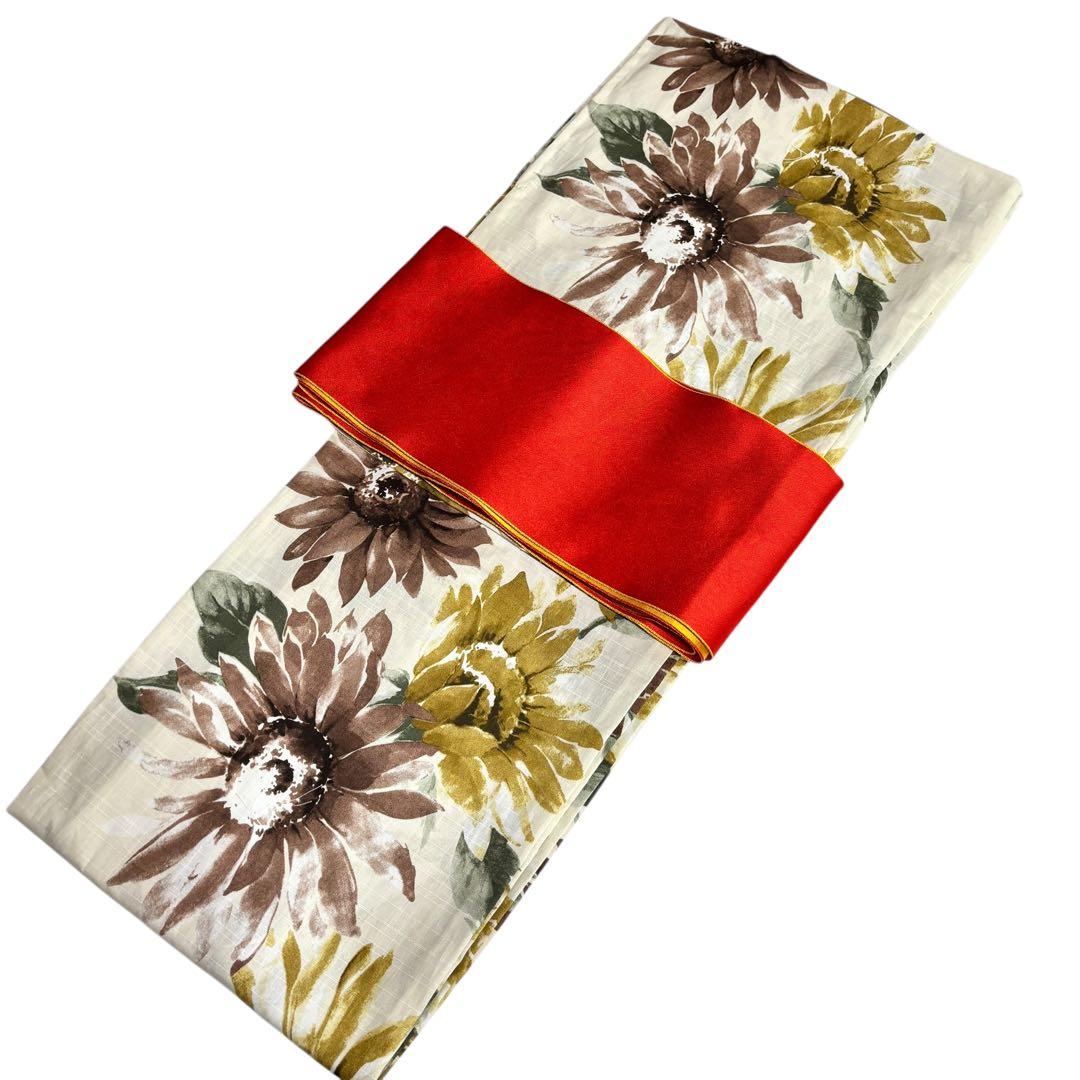 ゆかた　お仕立て上がり　プレタ　ひまわり　綿