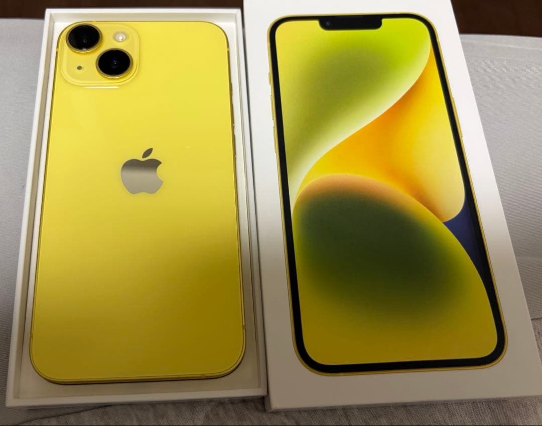 iPhone 14 イエロー 本体【箱あり】128GB