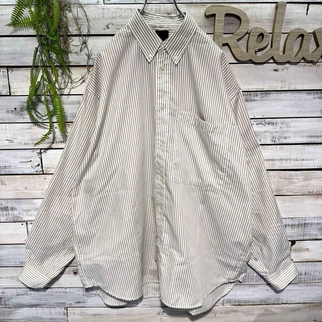 ダイワピア39 TECH BUTTON DOWN SHIRTS STRIPE M