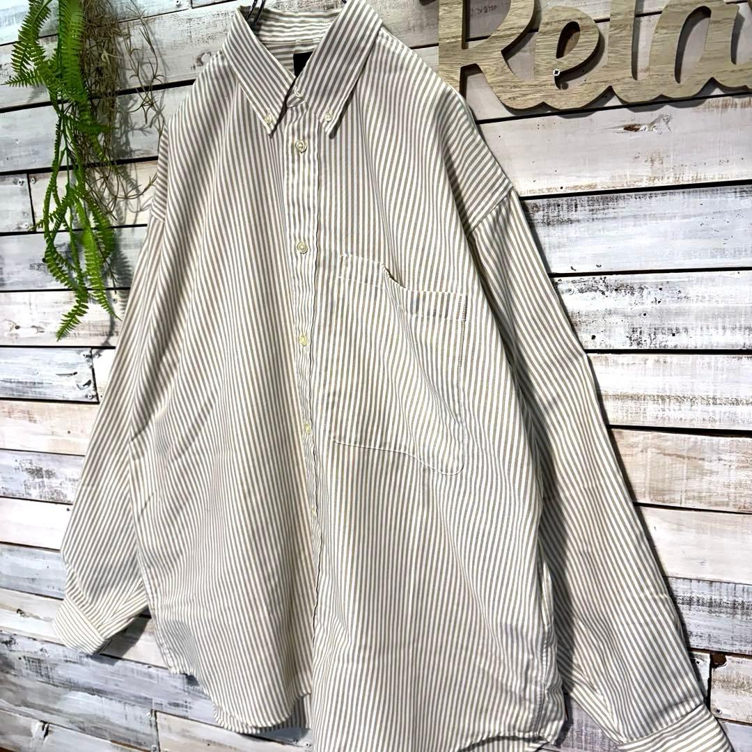 ダイワピア39 TECH BUTTON DOWN SHIRTS STRIPE M