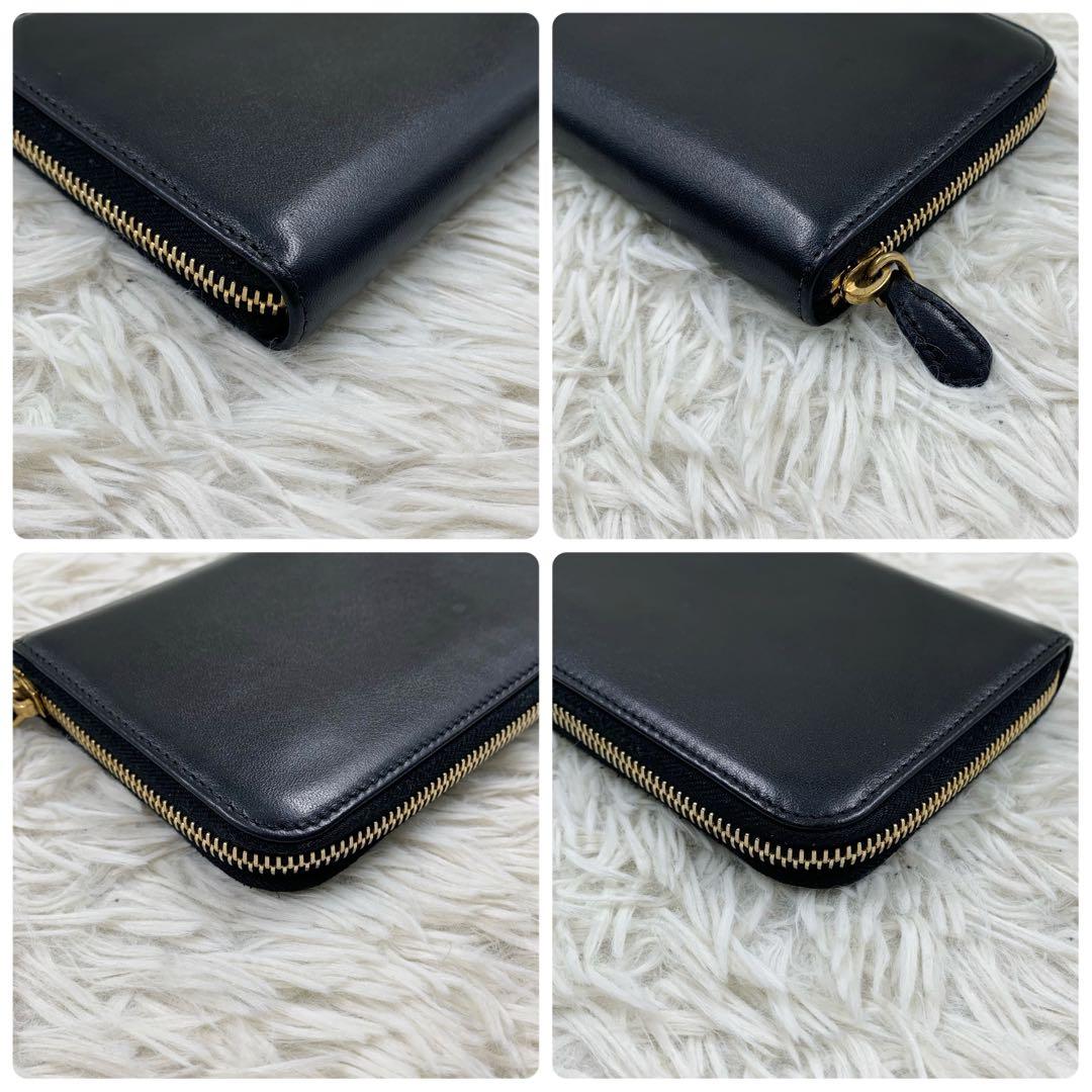 【✨極美品✨】プラダ 三角ロゴ ラウンドファスナー 長財布 ブラック 付属品完備