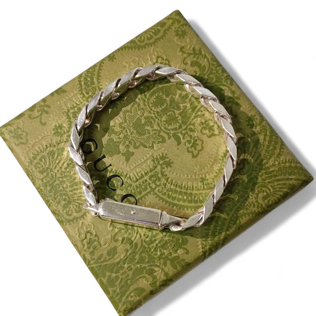 美品✨グッチ　喜平 チェーン　ブレスレット　SV925　シルバー　研磨・磨き済み