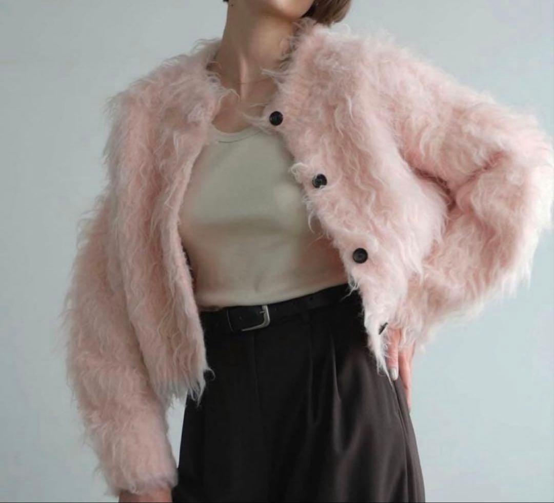 完売品♡定価3万 CLANE クラネ シャギーショートニットカーディガン 【M】