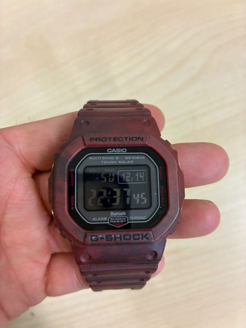 CASIO G-SHOCK ワインレッド Bluetooth