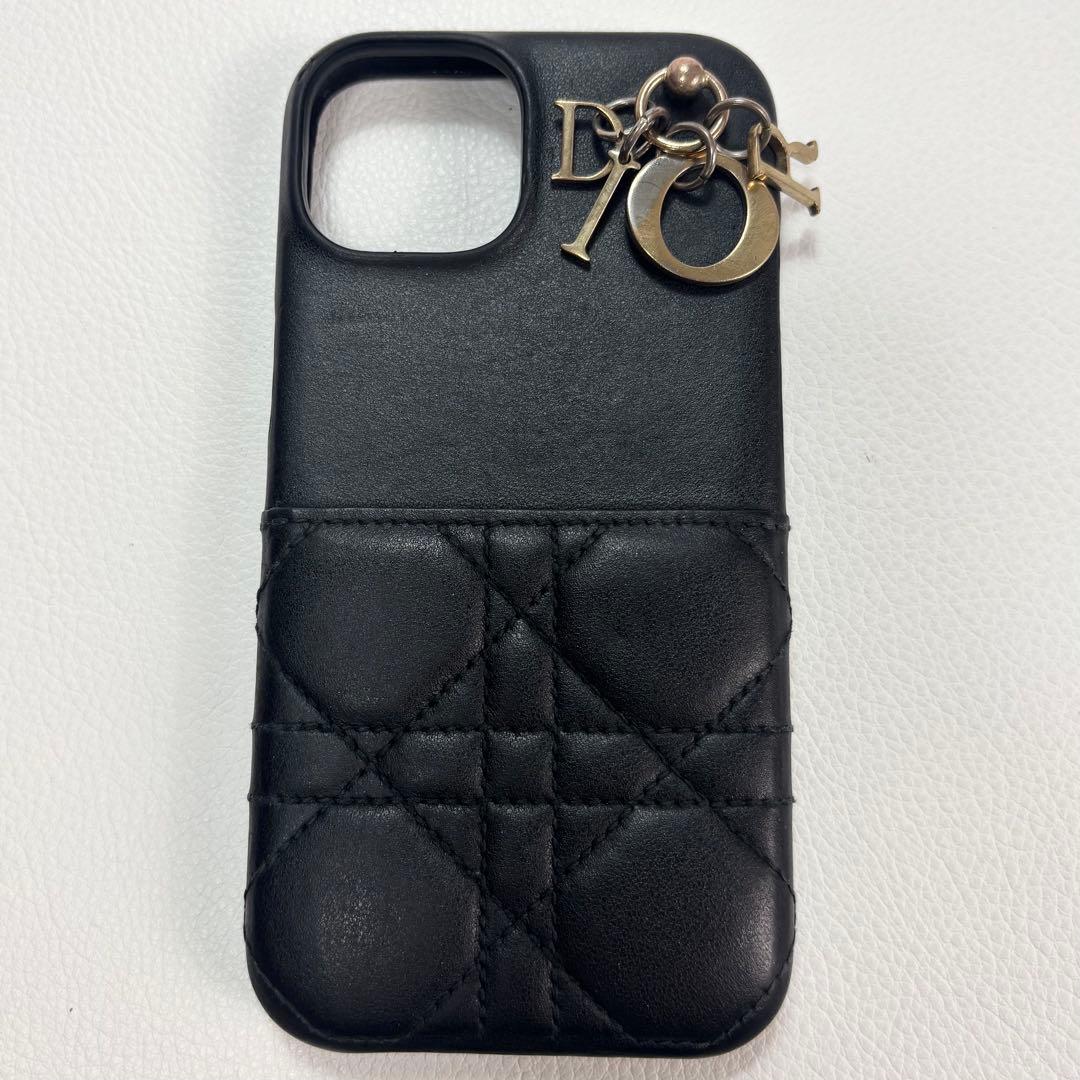 【美品】ディオール　カナージュ　iPhone14Pro スマホケース　ブラック