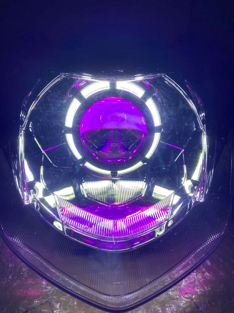 シグナスX 4型 デビルアイ プロジェクターヘッドライト レインボー 1点限り