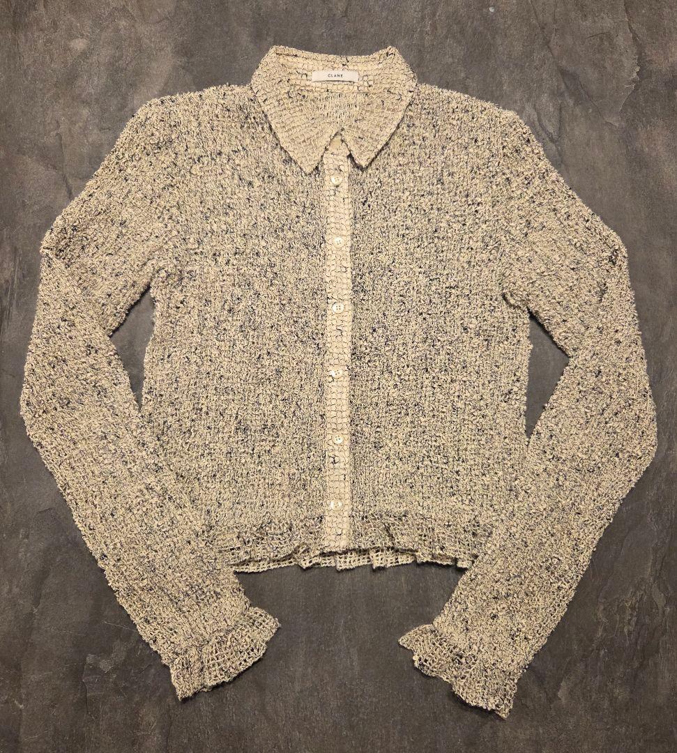 【美品】CLANE 長袖ニットシャツ