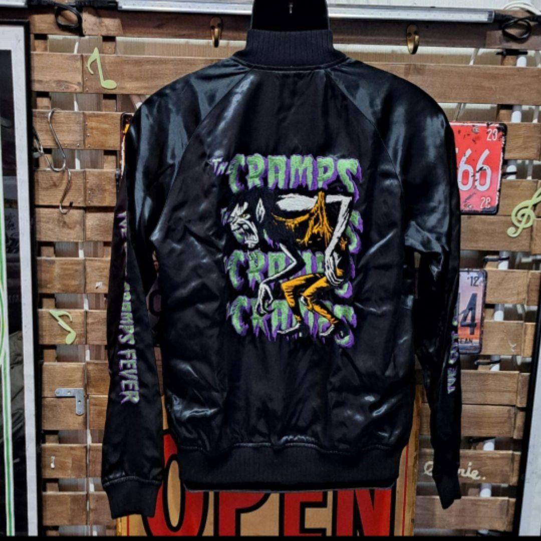 定価5.4万　ヒステリックグラマー×クランプス　サテン　刺繍　スカジャン　Ｍ