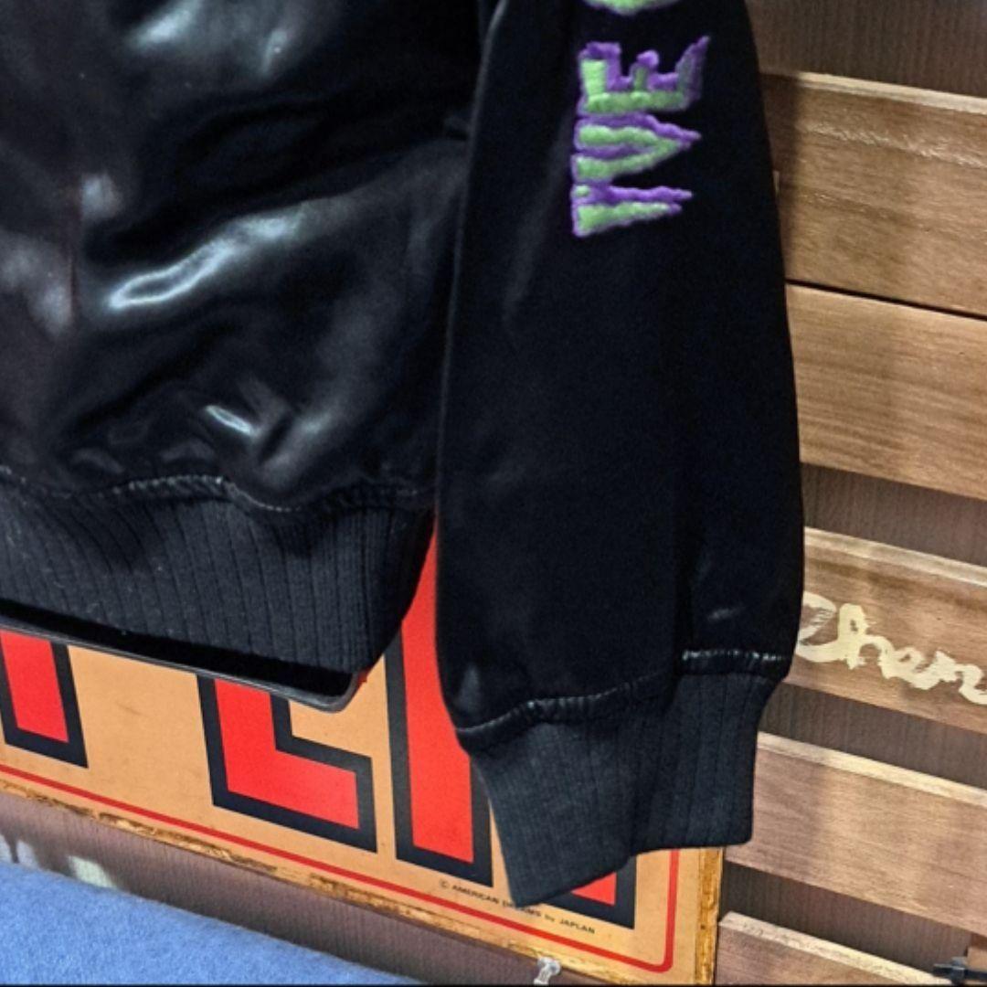 定価5.4万　ヒステリックグラマー×クランプス　サテン　刺繍　スカジャン　Ｍ