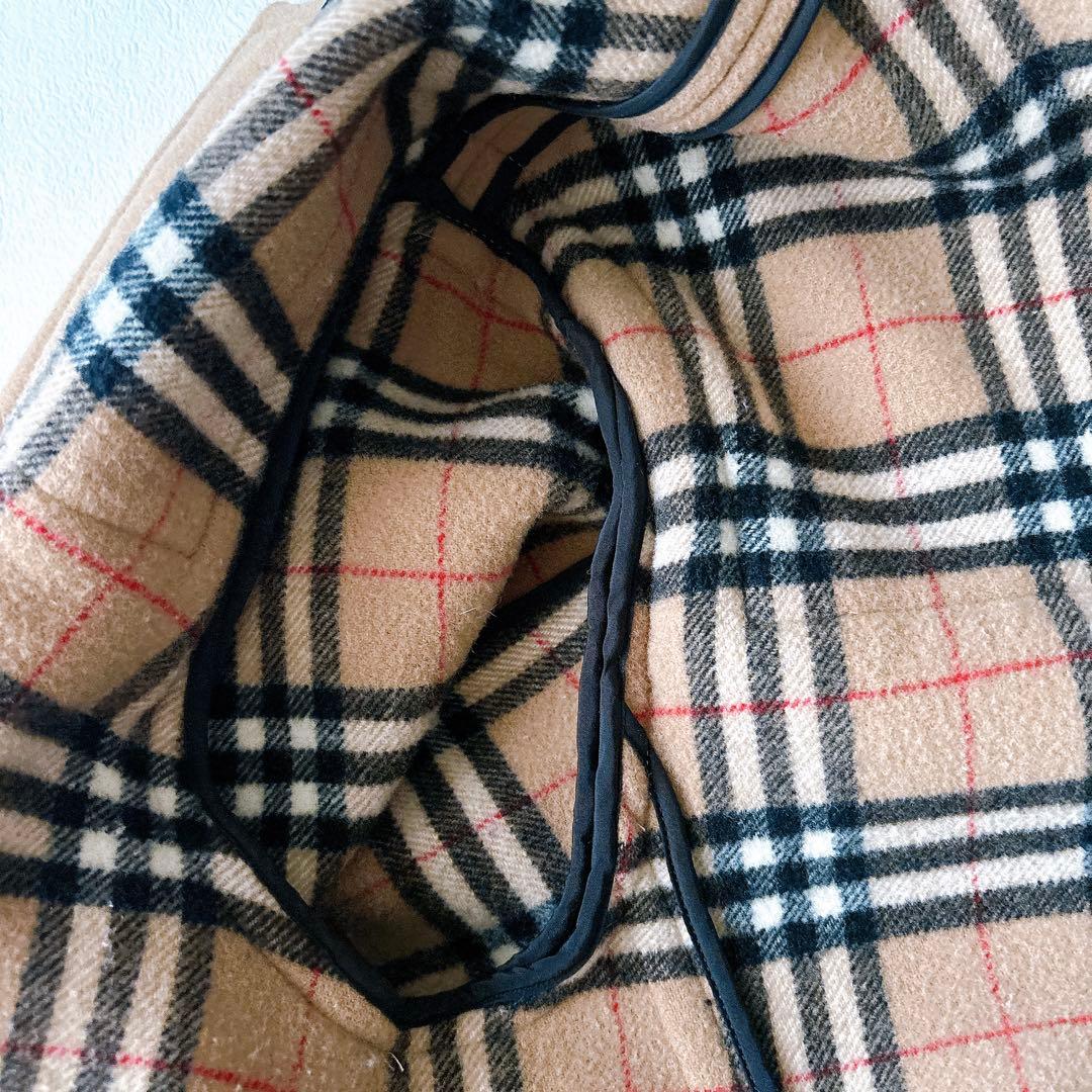 【美品】バーバリーズ オブ ブルーレーベル　ダッフルコート　ノバチェック　ロング