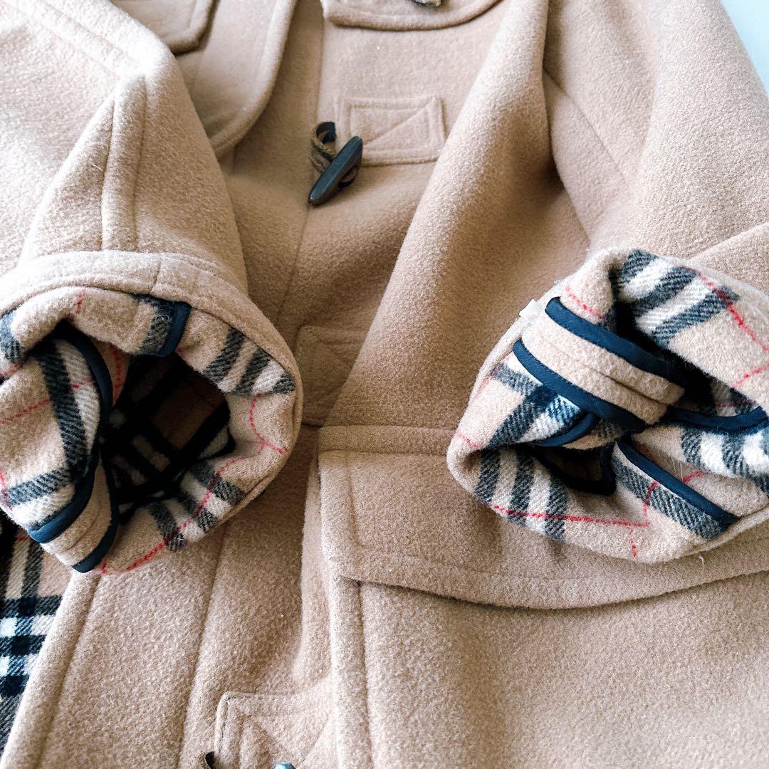 【美品】バーバリーズ オブ ブルーレーベル　ダッフルコート　ノバチェック　ロング