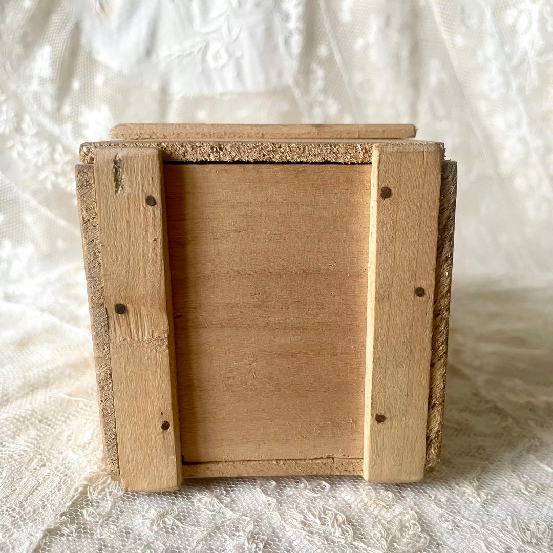 ショコラムニエ　ウッドコンテナ大　木箱　フランスアンティークCHOCOLAT