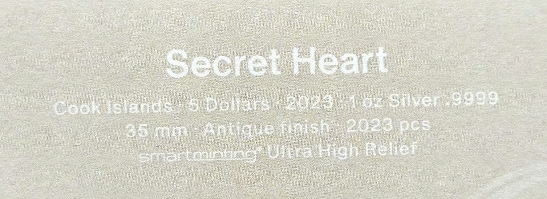 クック諸島5ドル銀貨（PCGS MS70シークレット♥アンティーク仕上げ）