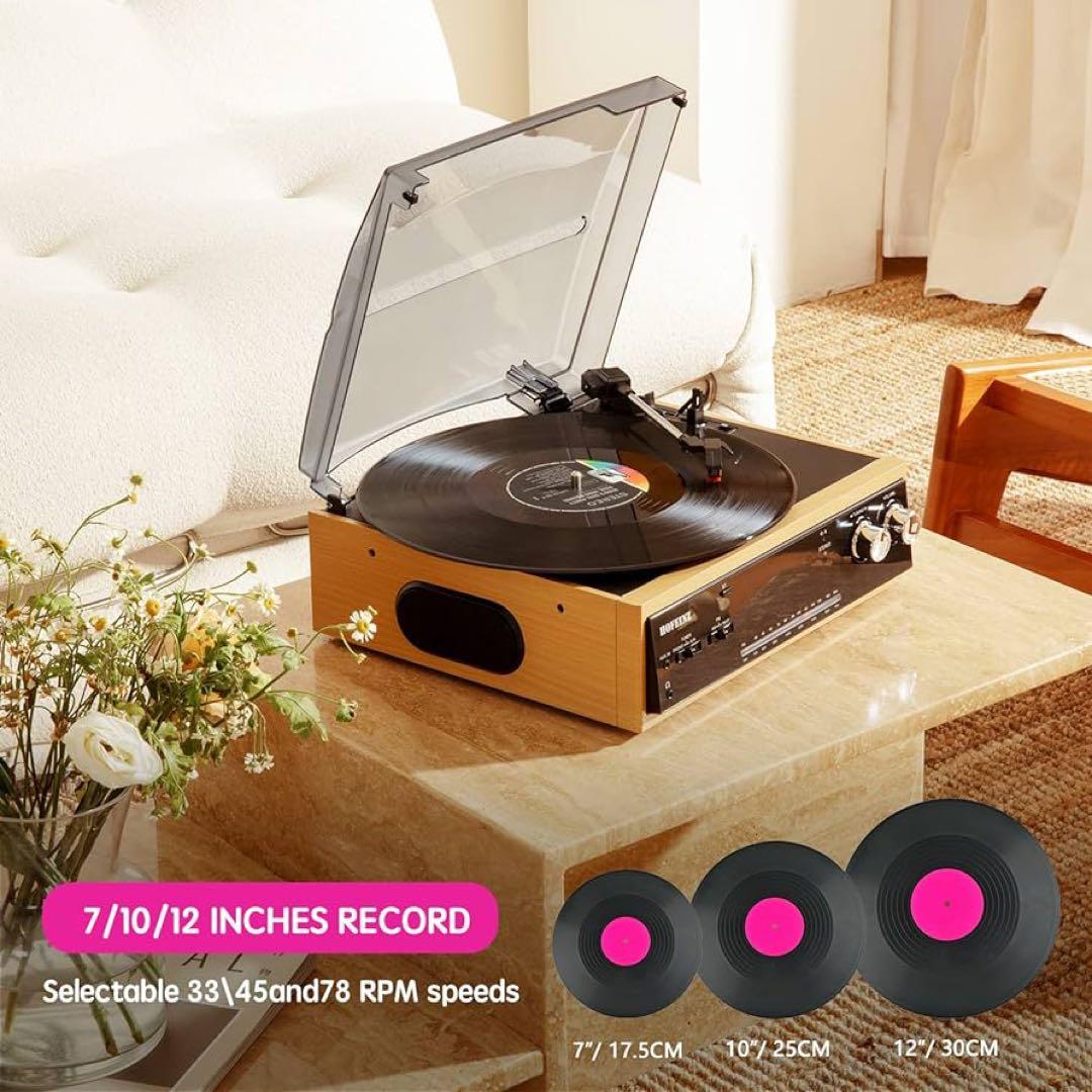 スピーカー Bluetooth ラジオ レコードプレーヤー