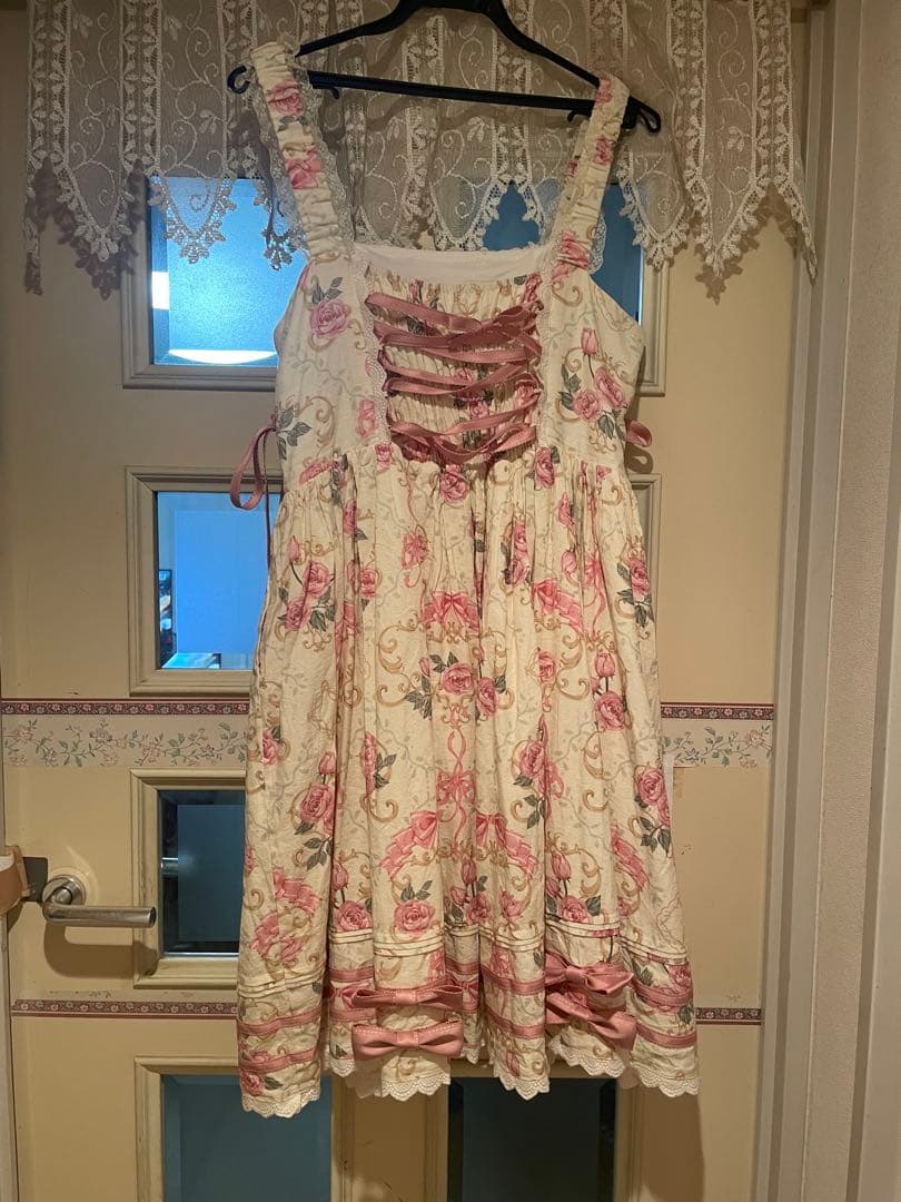 クラシカルロリータ 花柄 ヘッドドレス コサージュ付き