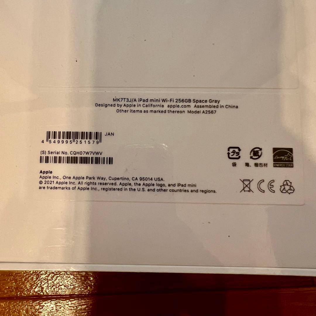 新品未開封！ iPad mini6 Wi-Fi 256GB スペースグレイ