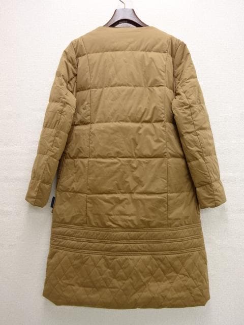 新品タグ付き　粧U YOSOOU　ノーカラーダウンコート　キャメル　2