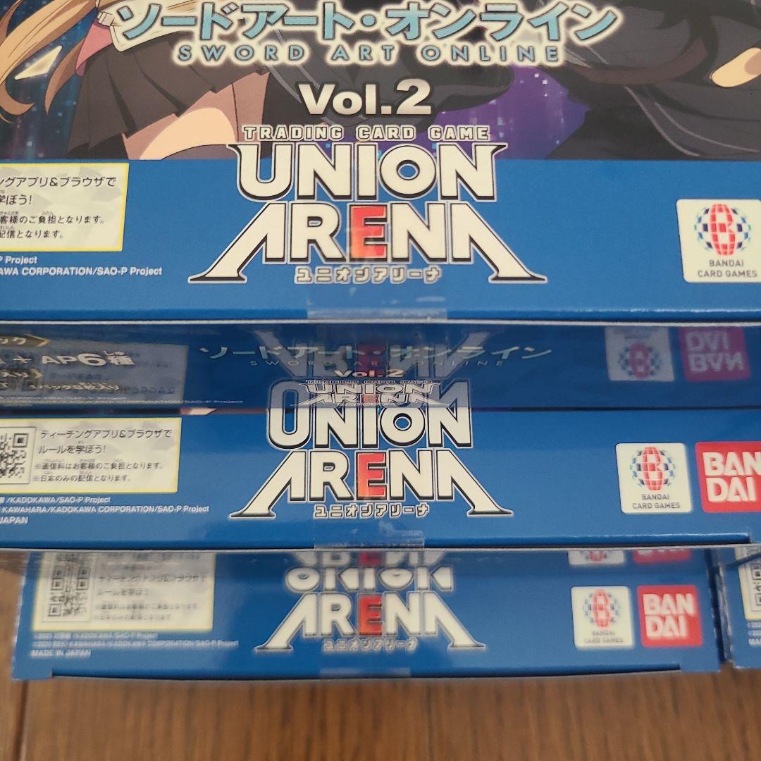 初版ユニオンアリーナソードアート・オンラインvol2新品未開封テープ付き6BOX