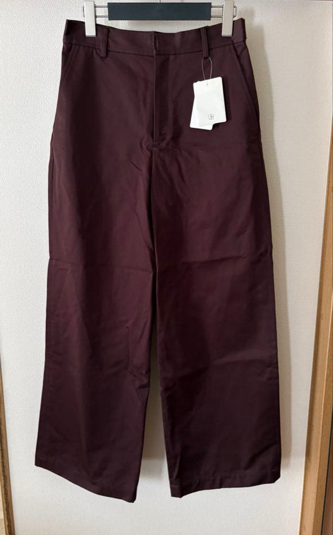 km　NOBLE ワイドチノクロスストレートパンツ