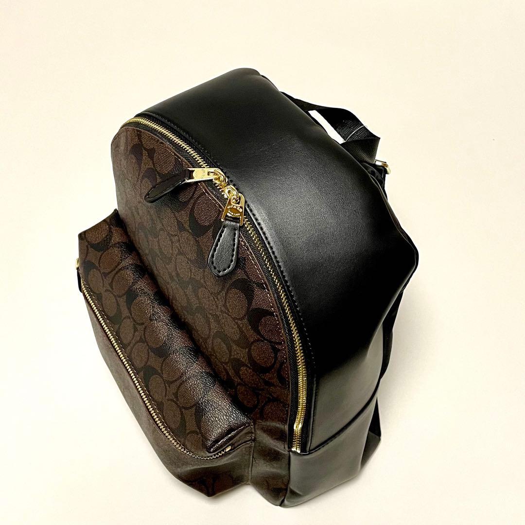 新品　COACH リュック　ブラウン　　シグネチャー柄 F58314