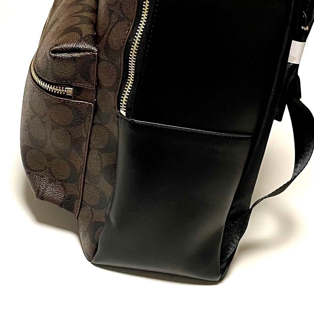 新品　COACH リュック　ブラウン　　シグネチャー柄 F58314