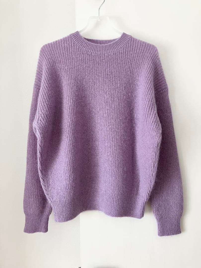 颯*様 united arrows アゼ　モヘア　クルーネックニット　purpl