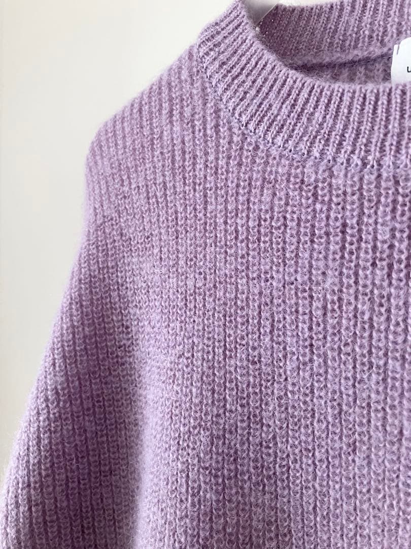 颯*様 united arrows アゼ　モヘア　クルーネックニット　purpl