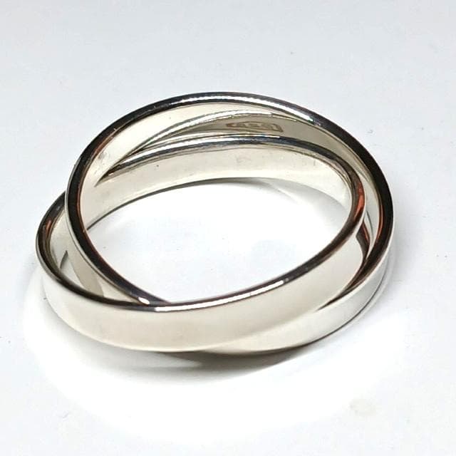 美品 ティファニー 19号 1837 インターロッキング サークル リング