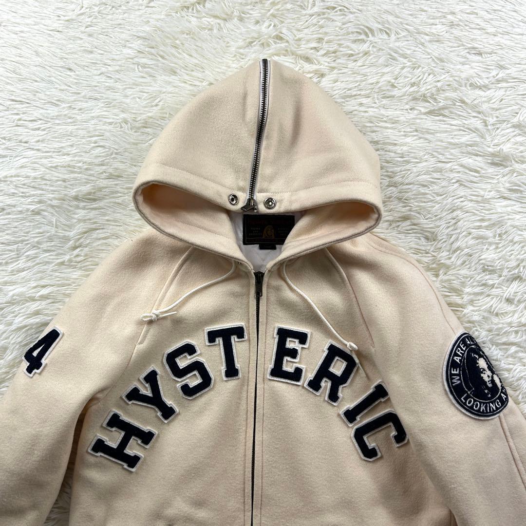 ヒステリックグラマー　フード　スタジャン　ジップ ヒスガール　ワッペン