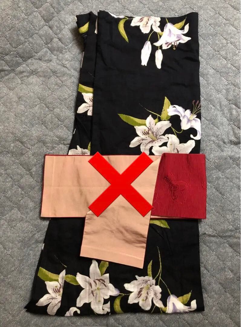 YUKIKO HANAI YH ハナイユキコ　浴衣　日本製　ゆり　L 浴衣のみ