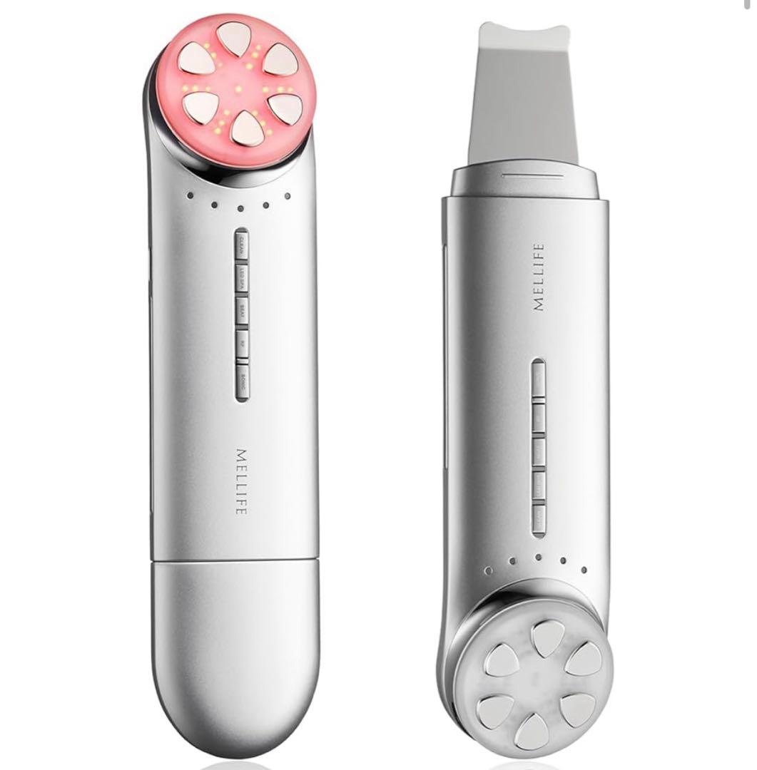 新品未使MELLIFEメリフフェイシャル美顔器毛穴洗浄emsrfled超音波振動