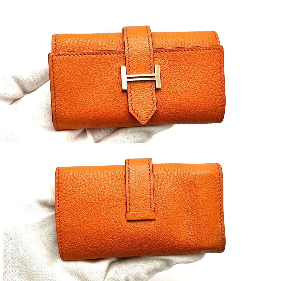 箱付き HERMES ベアンキーケース 6連 オレンジ 新品未使用級 エルメス
