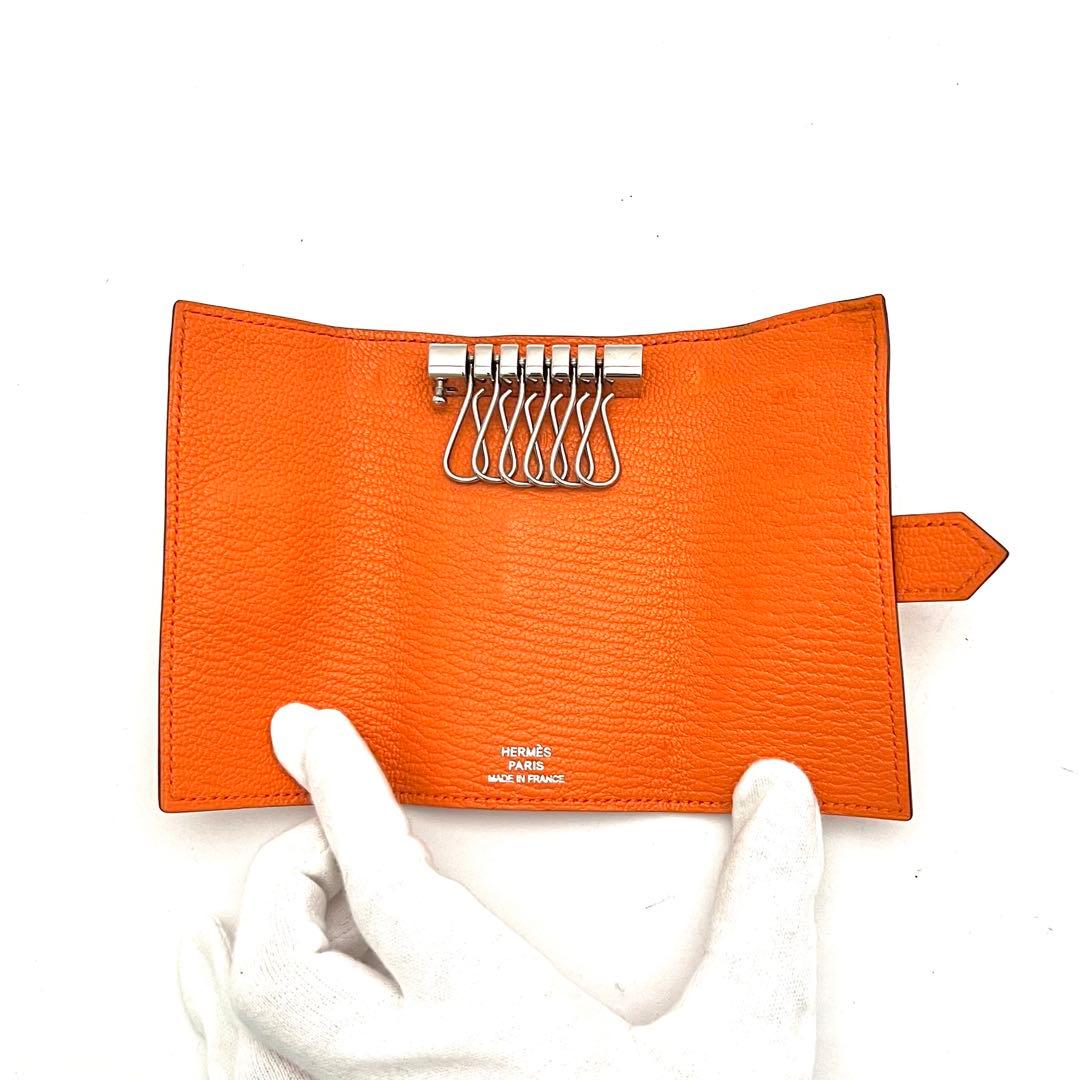 箱付き HERMES ベアンキーケース 6連 オレンジ 新品未使用級 エルメス