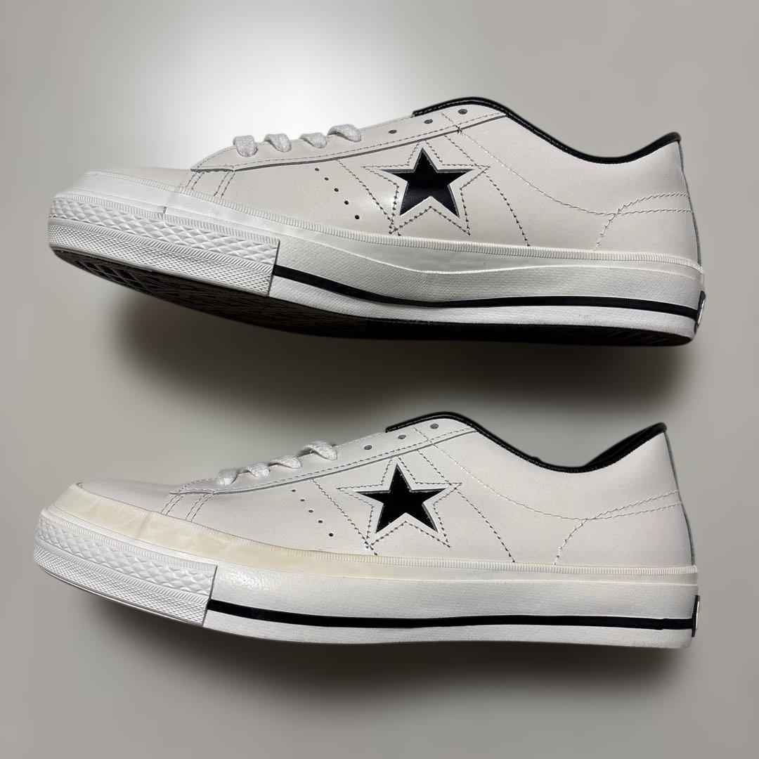 コンバース　ワンスター　Jホワイト/ブラック　27cm （8 1/2）レザー