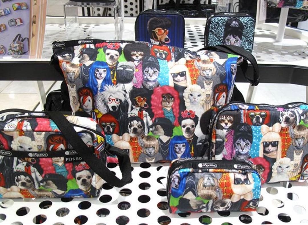 レスポートサック　ショルダーバッグ＆ボストンバッグ2点セット　ペッツロック柄