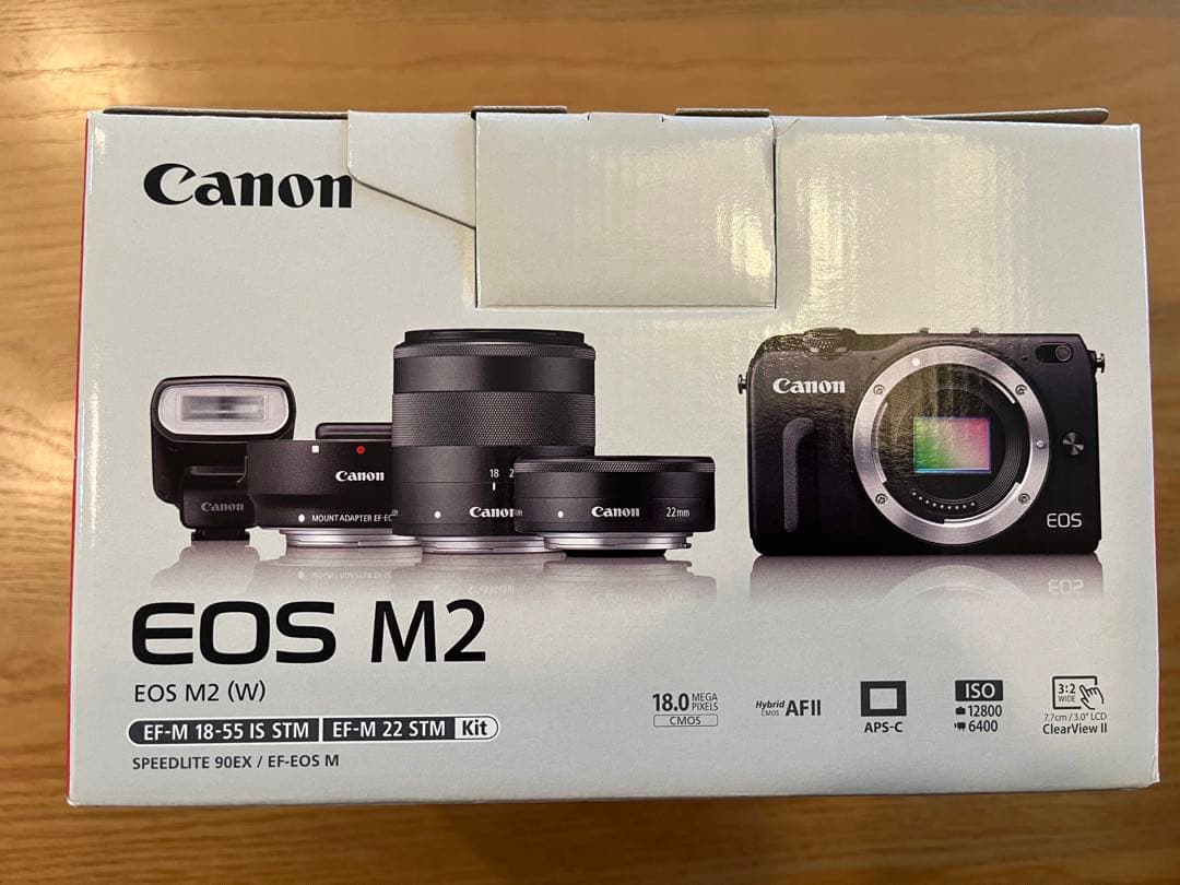 【美品】EOS M2 ダブルズームキット　EF-Mレンズ付　付属品全てあり