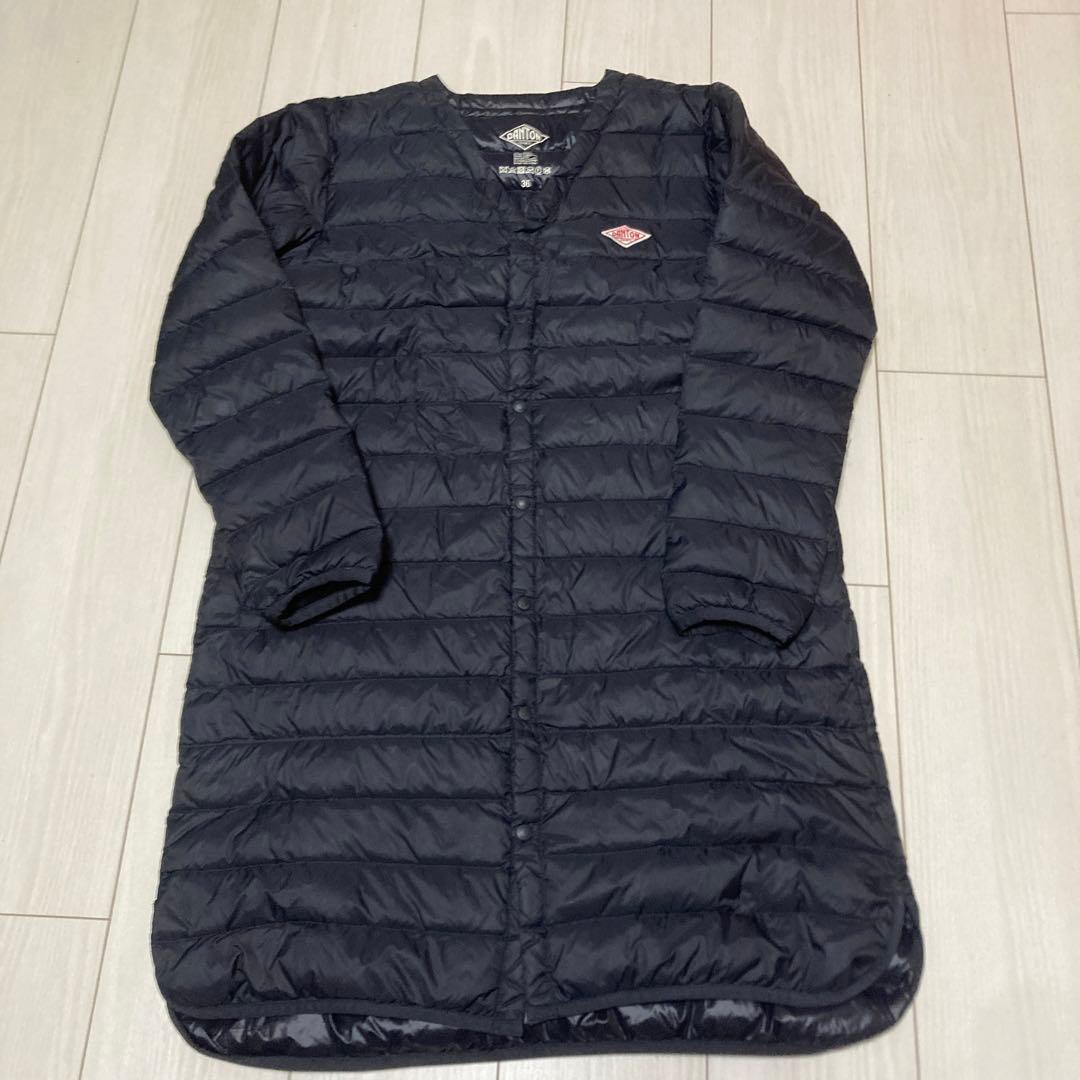 ダントン　インナーダウン コート　ダウンジャケット　36 ブラック