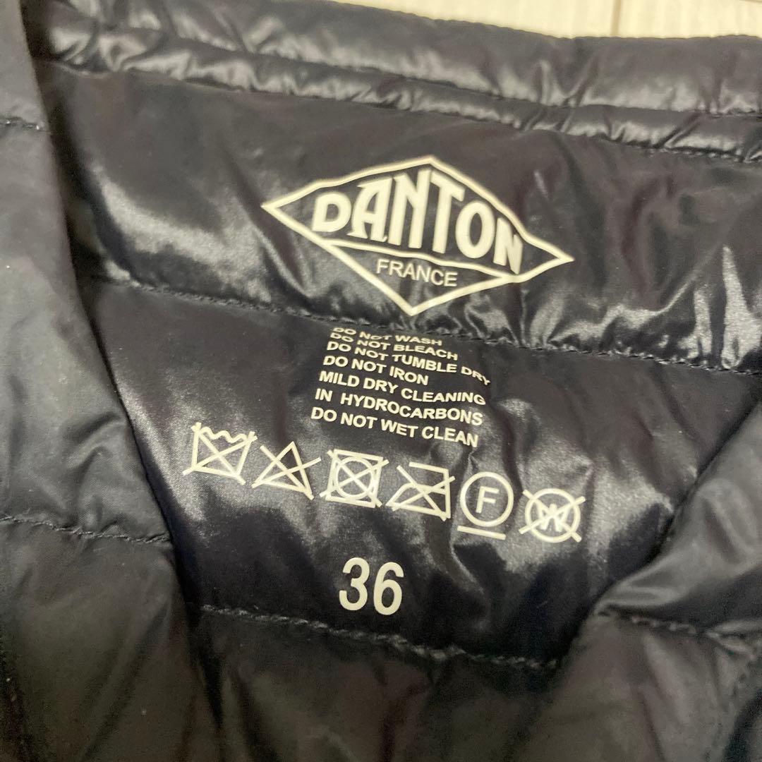 ダントン　インナーダウン コート　ダウンジャケット　36 ブラック