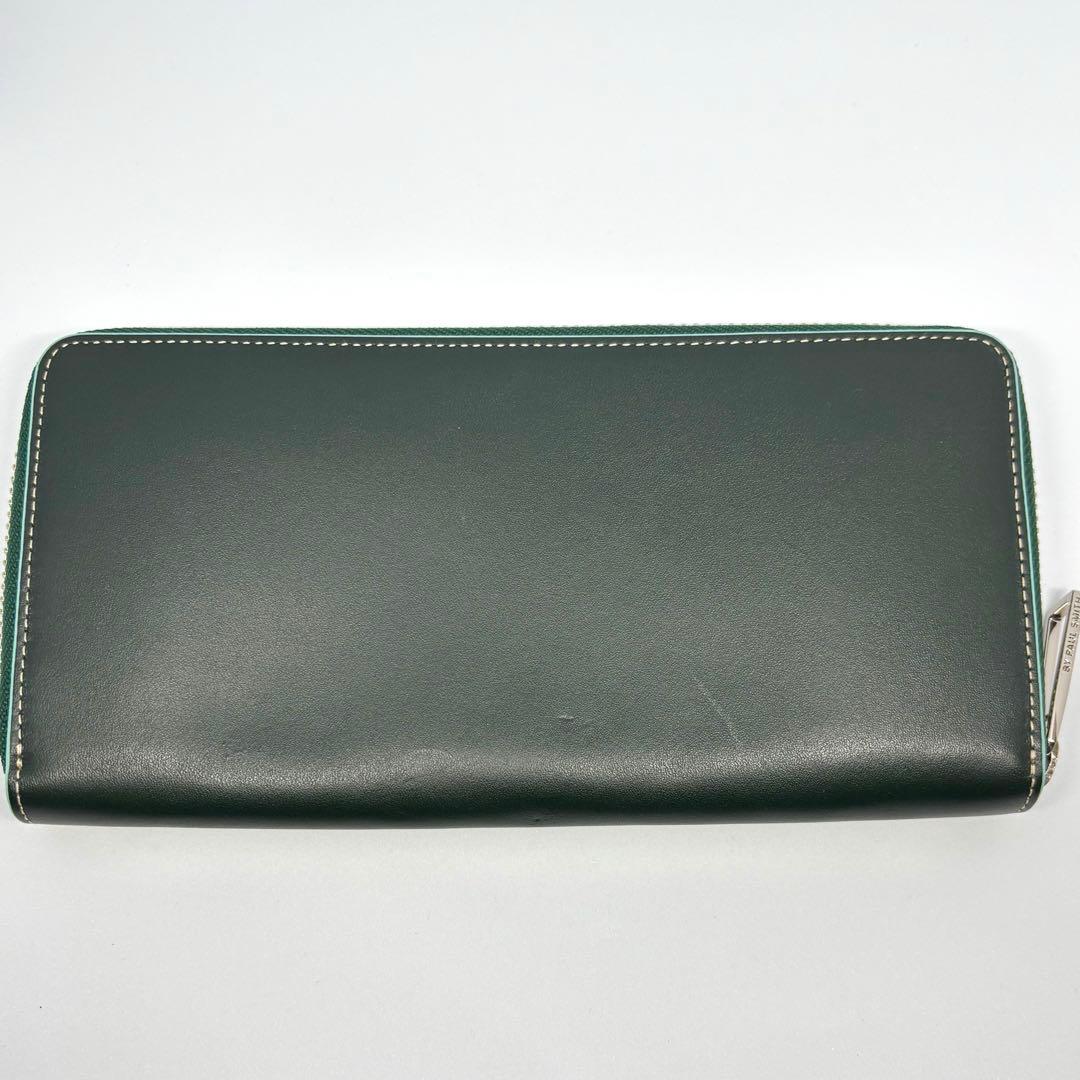 ポールスミス Paul Smith 長財布 ダークグリーン ラウンドファスナー