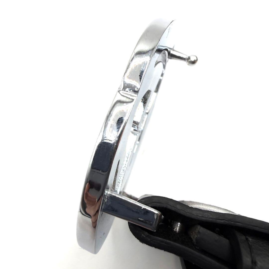 極美品✨ GUCCI ベルト 黒 インターロッキング　シルバー金具 ダブルG