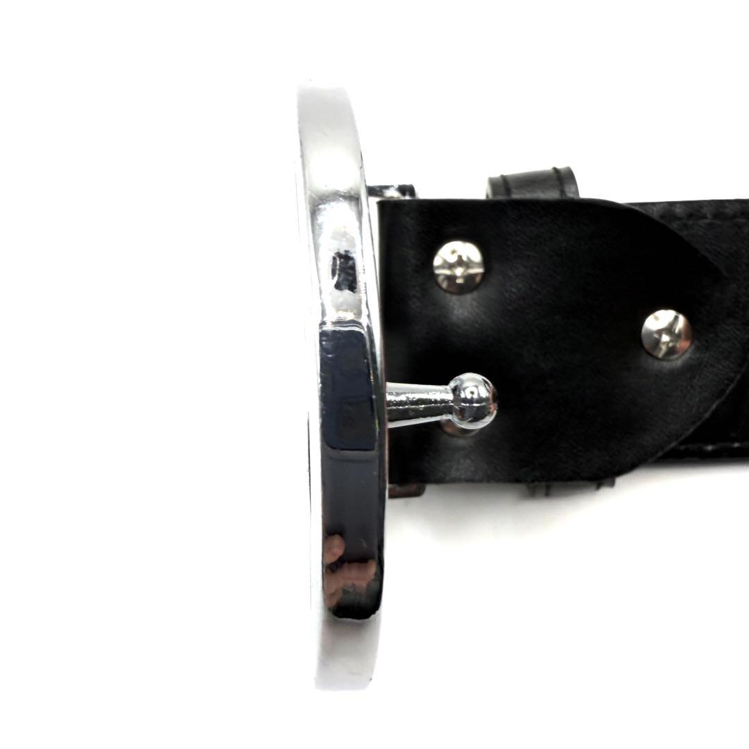 極美品✨ GUCCI ベルト 黒 インターロッキング　シルバー金具 ダブルG