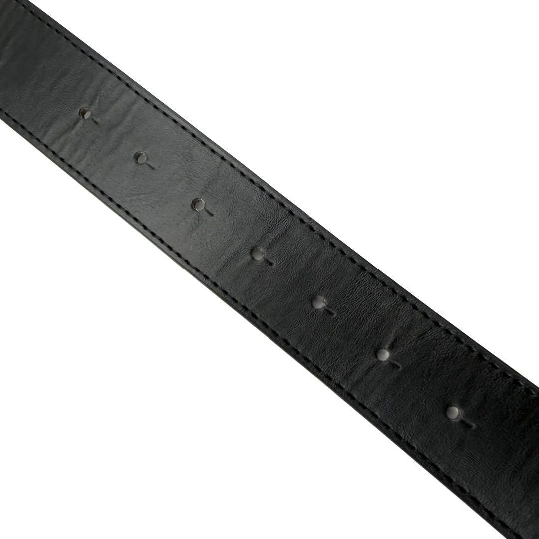 極美品✨ GUCCI ベルト 黒 インターロッキング　シルバー金具 ダブルG