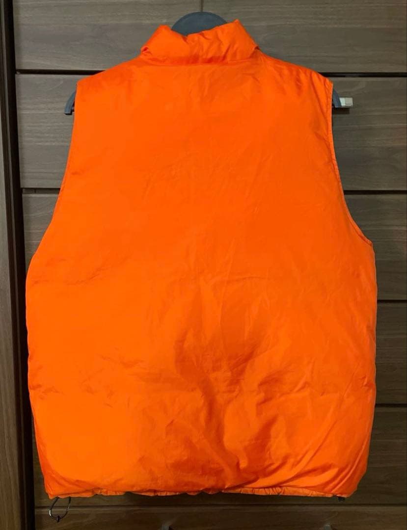 A BATHING APE 迷彩 オレンジ リバーシブル ダウンベスト　エイプ