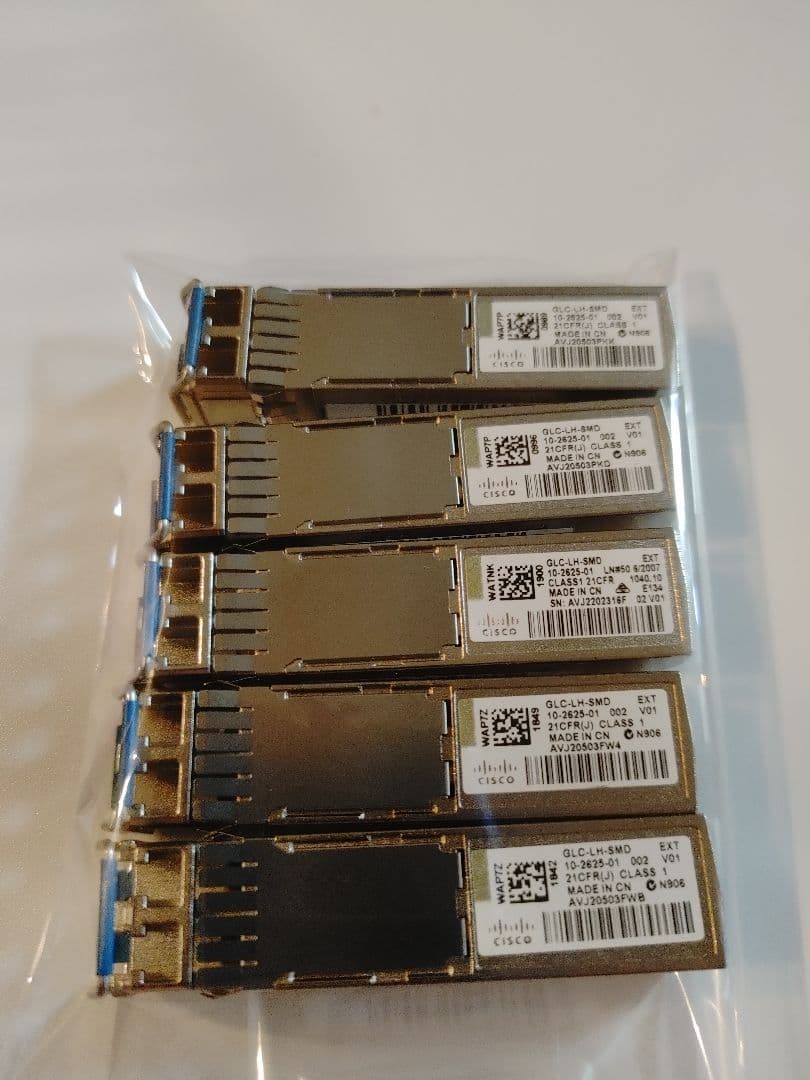 【5個セット】Cisco 純正 SFPモジュール GLC-LH-SMD