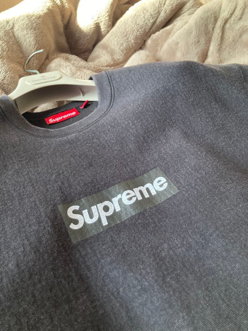 トップス Supreme Washed Box Logo Crewneck \"Black\"