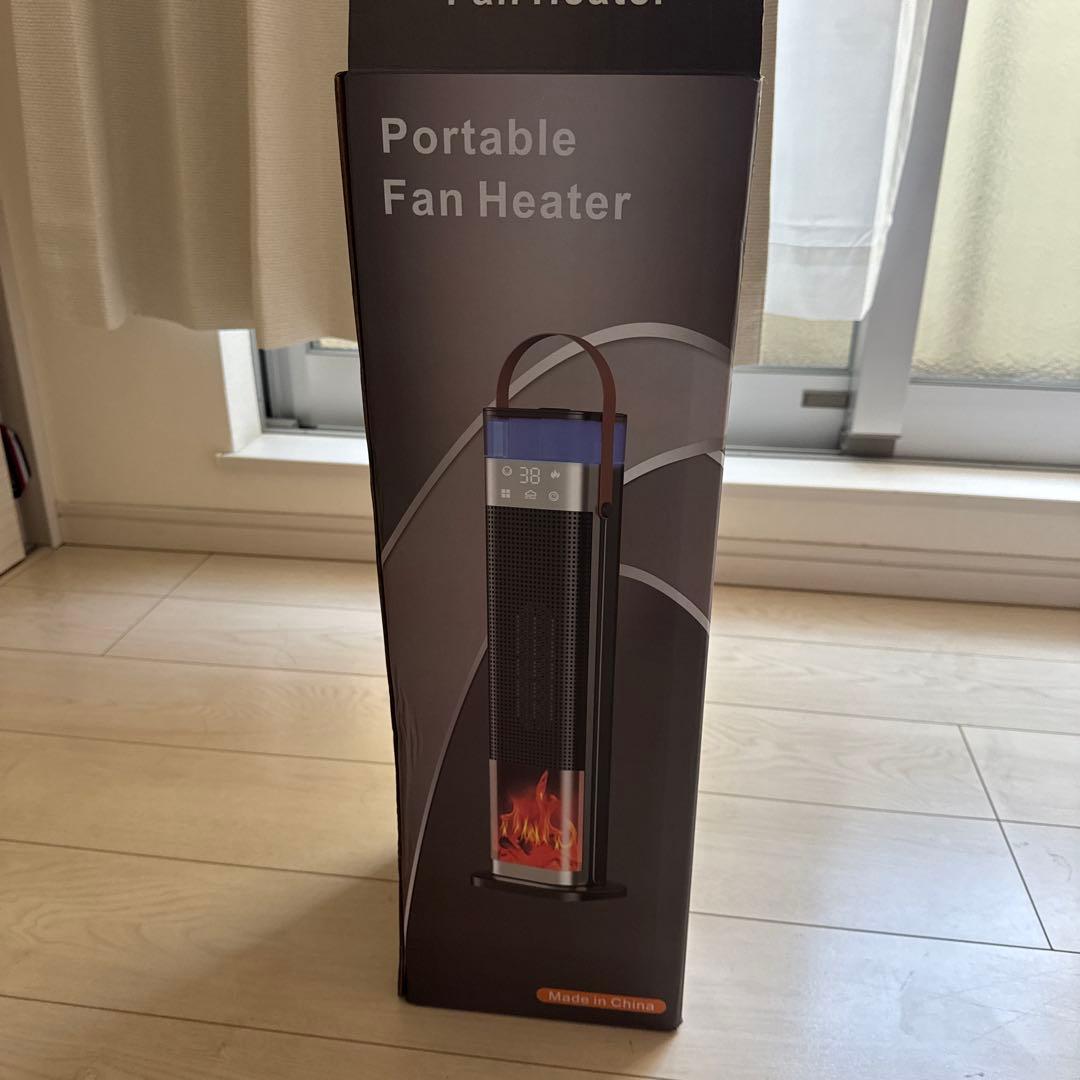ポータブルファンヒーター ブラック リモコン付き MI-JD