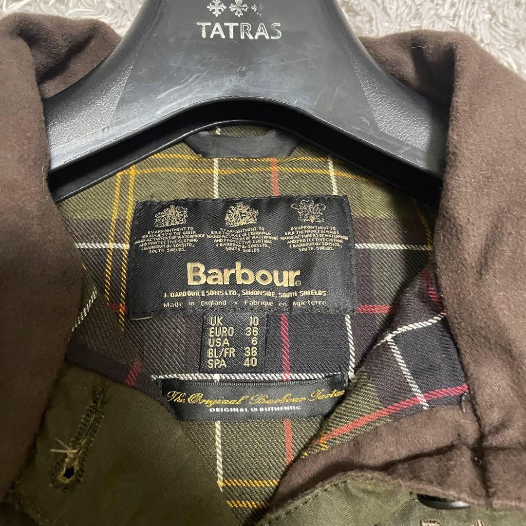 barbour short shaped peplum オイルドジャケット