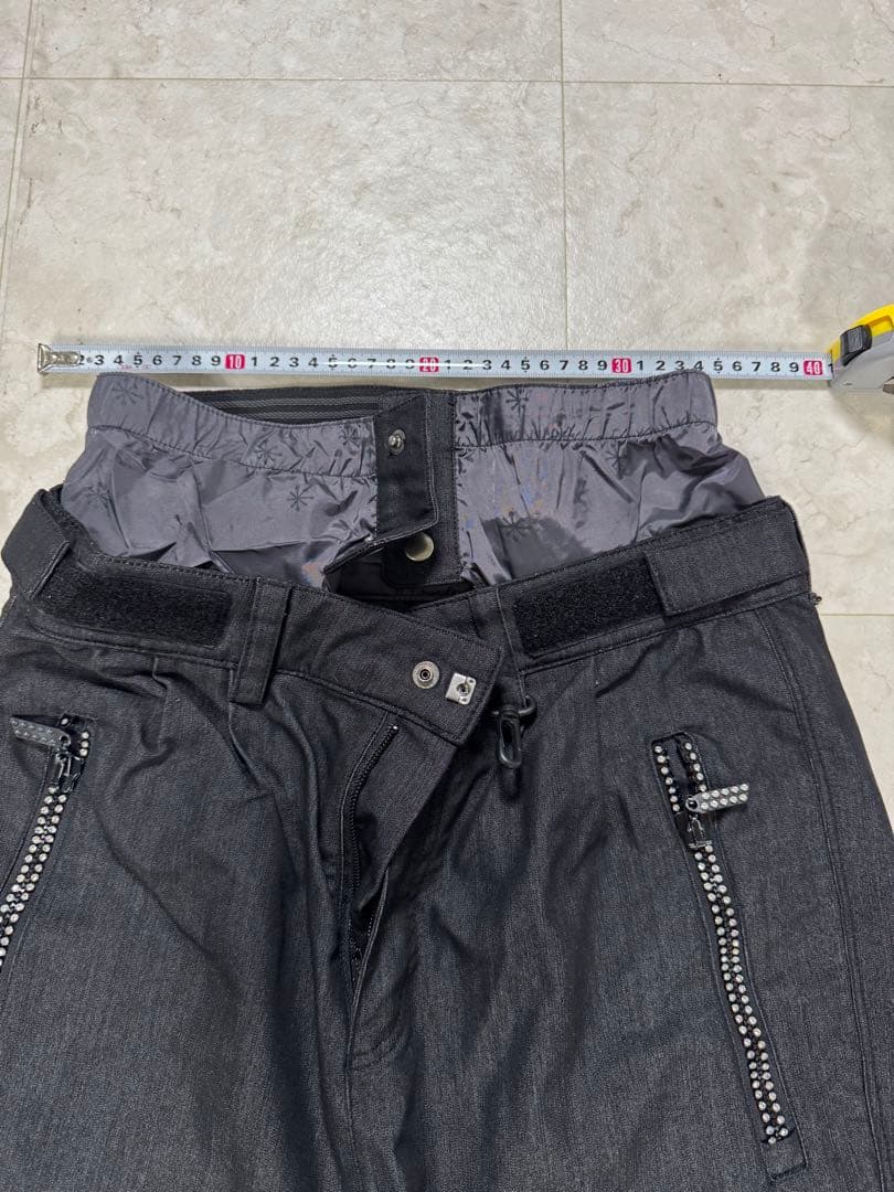 【ZEXスワロフスキー】⭐️激レア　上衣Ｍ・下L スノーボードウェアセット スカル